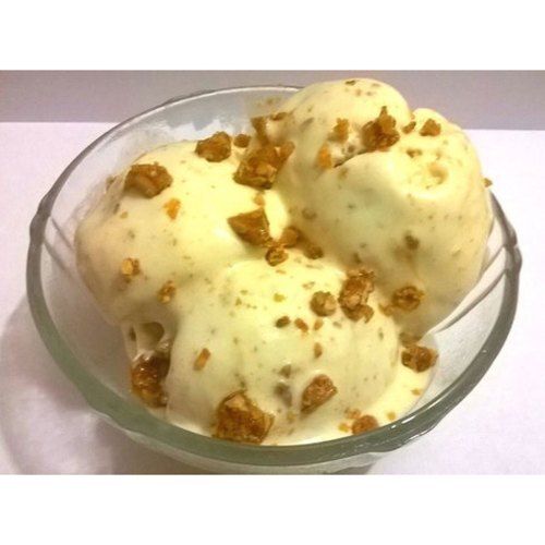 White Hygienically Prepared Delicious Yummy Tasty Butter Scotch Ice Cream