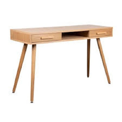 Wooden Desk - Solid Wood, One Piece Design, Timeless Brown Color | Sturdy and Durable, Easy to Clean, Eco-Friendly