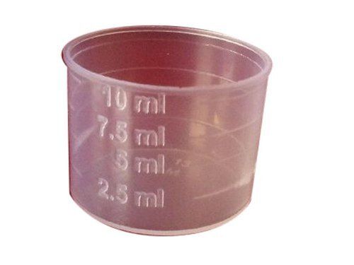 Red 10 Ml Transparent Plastic Measuring Cap 