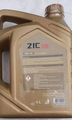 Pack Of 4Litre Plastic Can Zic X9 5W40 Fully Synthetic Motor Engine Oil  Application: Reduced Friction