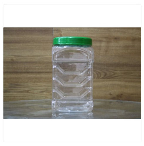 Capacity 2 Liter Round Thickness 1 Mm Plastic Pickle Jar With Green Cap