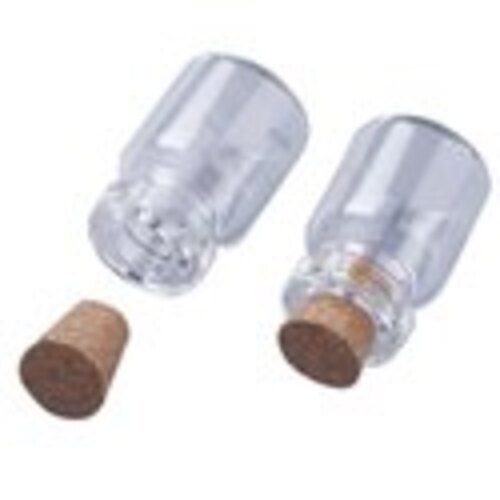 Hollow 5 Ml Jar Transparent Miniature Cork Stoppers For Crafts Decoration Gifts 2.2X1.5Cm Sized Glass Vial Bottles