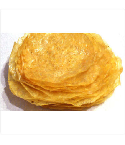 Dried Round Shaped Yellow Plain Potato Papad