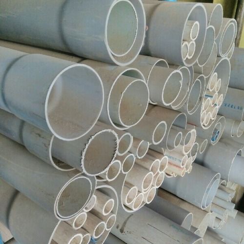 Round Easy To Fit Strong Light Weight White Colour Pvc Plastic Pipe For Industrial Use