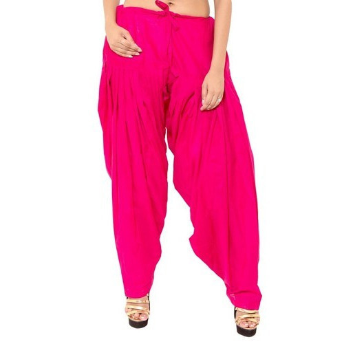 Cotton Salwar - Ankle-Length Pink Tunic with Pyjamas Breathable Quick-Drying Cool-Passing Washable All-Season Wear