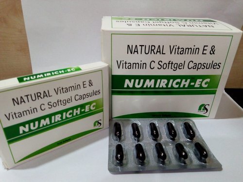 Natural Vitamin E And Vitamin C Softgel Capsules