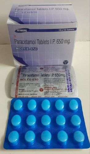 Medicine Grade Pharmaceutical Allopathic Molex-650 Paracetamol Tablet IP