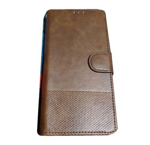लेदर ब्राउन आयताकार सुपर क्वालिटी और लंबे समय तक चलने वाला मोबाइल फ्लिप कवर डिस्प्ले रंग: रंग