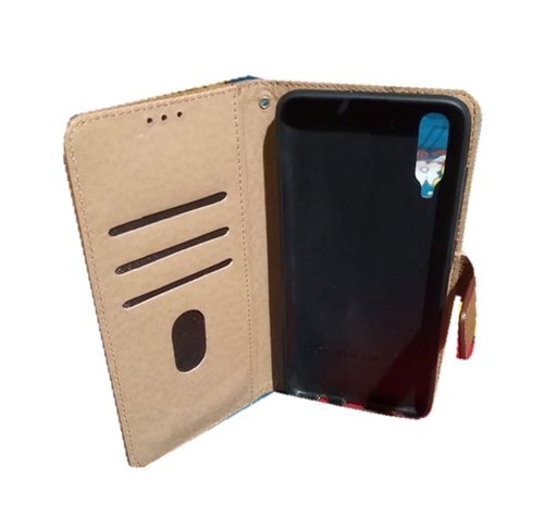 वाटरप्रूफ अच्छी क्वालिटी लंबे समय तक चलने वाली सेवा कार्ड पॉकेट के साथ भूरे रंग का मोबाइल फ्लिप कवर