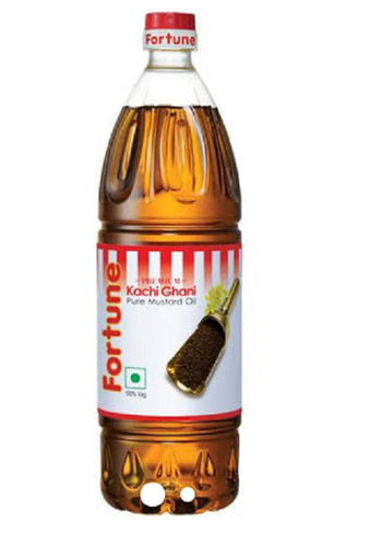 100% Natural Fresh And Pure Fortune Kachi Ghani Organic Mustard Oil