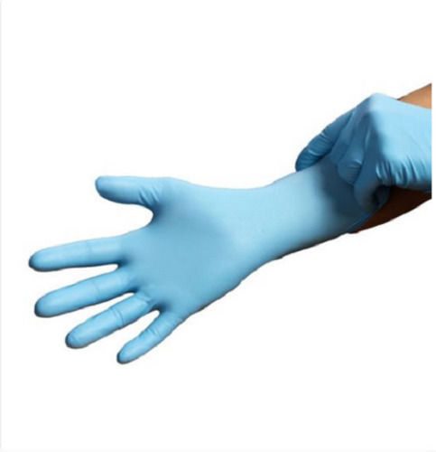 7 Inches Mid Forearm Blue Full Fingered Disposable Latex Surgical Gloves Elasticity: Yes