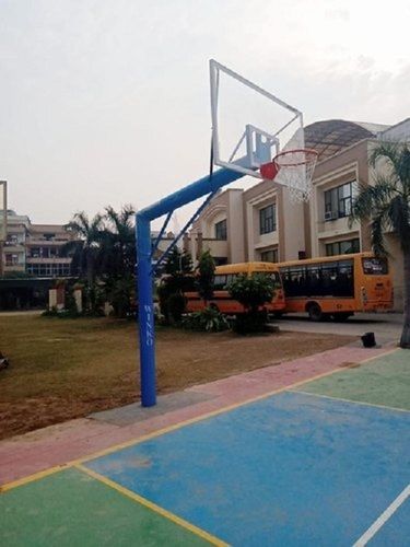 Blue Basketball Goal Post