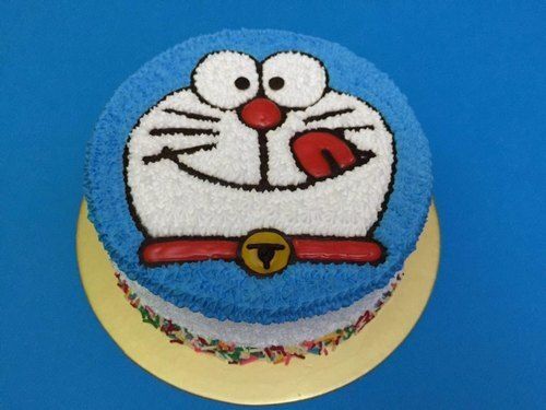 Delicious Taste Round Shape Hygienically Prepared Chocolate Flavor Doraemon Cake