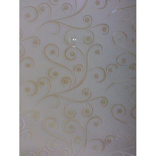 Thickness 6mm White Patterned Designer Window Decorative Glass