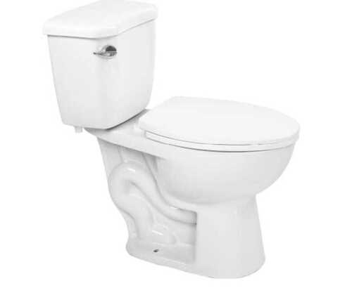 White Glossy Finished Round Western Ceramic Toilet Seat