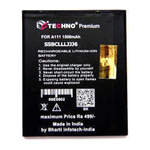 1500 Mah Long Life Span And Heat Resistance Silicon Black Mobile Battery