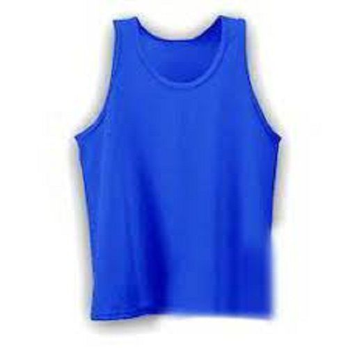 Blue Men Breathable Comfortable Sleeveless Soft Summer Season Cotton Vest