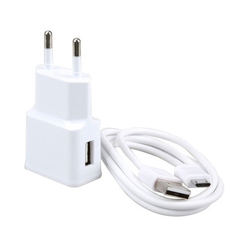 Fast Charging Lightweight And Heat Resistance White Mobile Phone Charger - Plastic Body Material, Bar Design, Durable and Lightweight