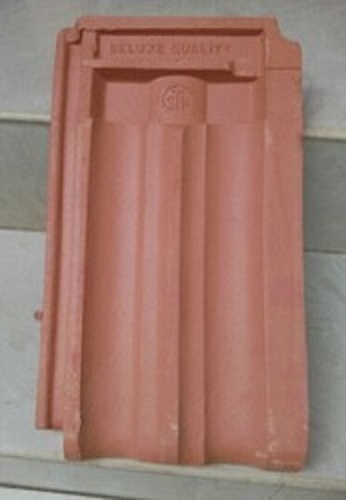 Fine Finish Glossy And Water Resistant Dust Proof Red Natural Pattern Roof Tile - Clay Regular Size Red Color | Durable High Strength Plain Bar Shape