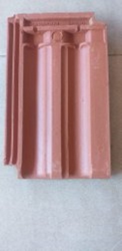 Fine Finish Glossy And Water Resistant Dust Proof Red Solid Pattern Roof Tiles - Clay Material, Rectangular Shape, Simple Pattern | High Strength, Durable, Dust Proof