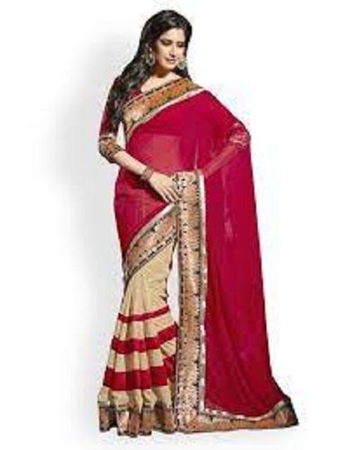 Multi Color Ladies Party Wear Printed Sarees With Wide Border