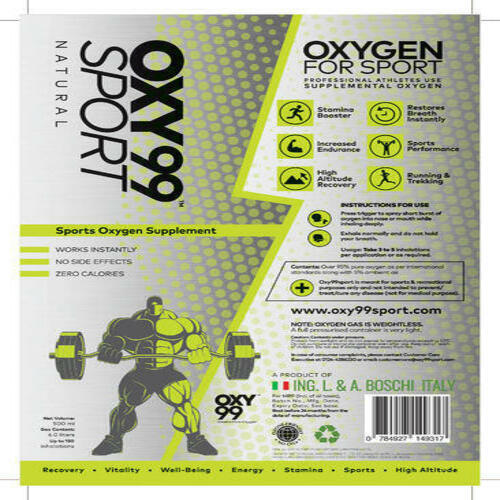 Oxygen For Personal Use Natural Flavor Oxygen Supplement Oxy99  Purity: 100%