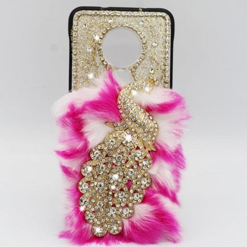 Pink And Golden Color Attractive Modern Design Fancy Mobile Cover For Girls