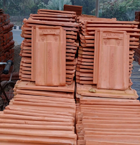 Red Color Fine Finish Glossy And Water Resistance Dust Proof Natural Pattern Roof Tiles - Clay Material, Regular Size, Bar Shape, High Strength, Durable Design