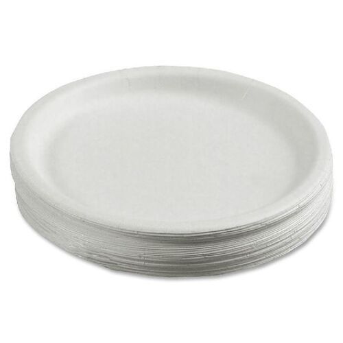 Strong And Durable Eco-Friendly Easy To Carry White Disposable Paper Plates, Per Pack 50 Pieces