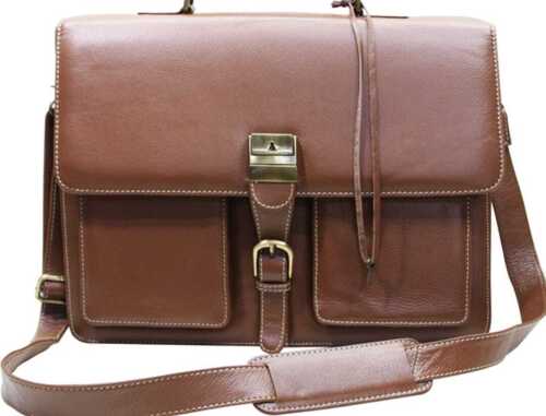 Brown Modern Light Weight Beautiful Stylish Comfortable Leather Handbag For Men