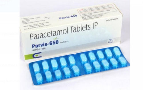 Parvis 650 Paracetamol Tablets Pack Of 5X2X10 Tablets  Age Group: Adult