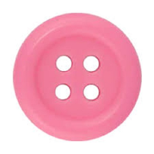 Plastic 4 Holes Round Flatback Button - Multiple Sizes, Pink Color | Durable Heat-Resistant Material for Secure Garment Closure in High-Temperature Environments