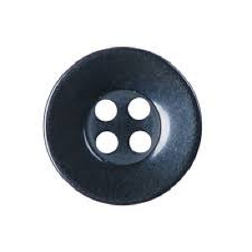 Plastic Buttons - Plastic, Multiple Sizes, Black | 4 Holes Round Flatback, Versatile for Various Fabrics, Easy to Attach, Wear and Tear Resistant