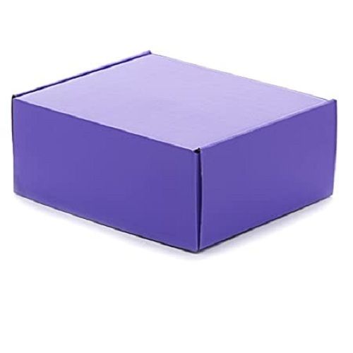 Recyclable Reusable Economic Purple Colour And Corrugated Carton Box