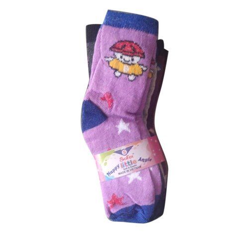 Skin Friendly High Performance Cut Resistance Light Weight Printed Cotton Baby Socks