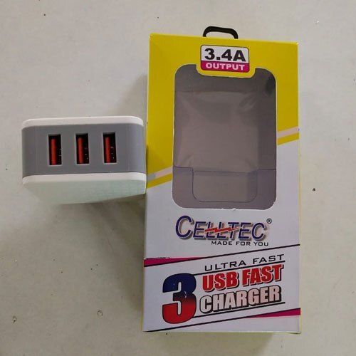 Ultra Fast Three USB Port Mobile Charger 3.4mp