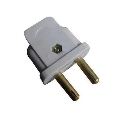 White Electric Two Pin Plug