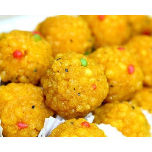 Ladoo 100% Pure Round Shape Yellow Tasty And Delicious Yummy Laddu