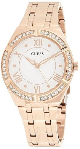 36Mm Brass Case And Mineral Glass Golden Stainless Steel Guess Analog Ladies Wrist Watch Gender: Women