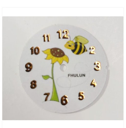 Aluminium Round Shaped Golden And White Bee Printed Fhulun Wrist Watch Dial Gender: Women