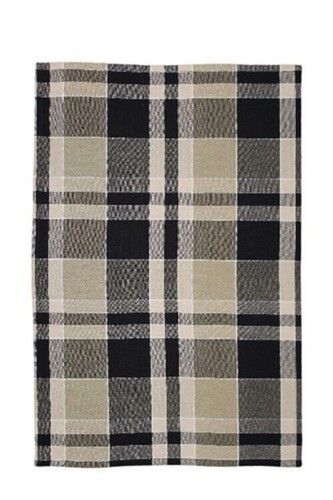 Black And White Checked Printed Rectangular 100% Pure Cotton Hand Towel 