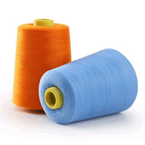 Light In Weight Eco Friendly Soft Strong Long Durable Orange And Blue Polyester Cotton Yarn 