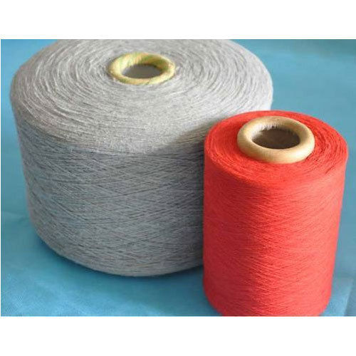 Light In Weight Highly Durable Easy To Use Red And Grey Colour Polyester Cotton Yarn