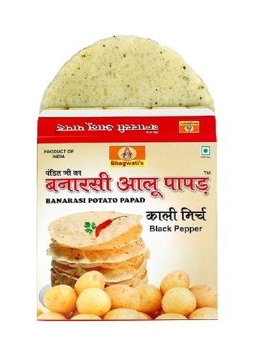 Hygienically Packed Healthy Spicy And Crunchy Banarasi Kali Mirch Aloo Papad
