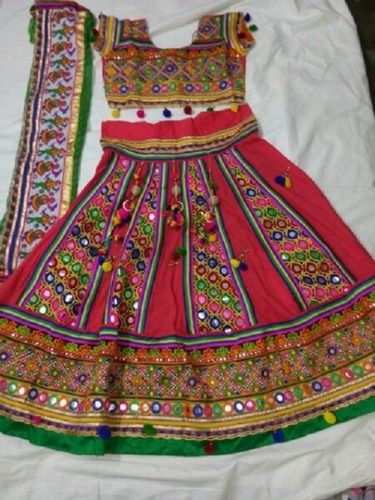 Multi Color Kids Party Wear Stylish And Elegant Multicolor Embroidered Chaniya Choli