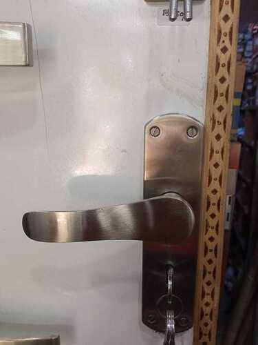 Stainless Steel Size 6 Inch Metallic Rust And Corrosion Free Door Handle Lock Application: Metal/Wood Cabinet