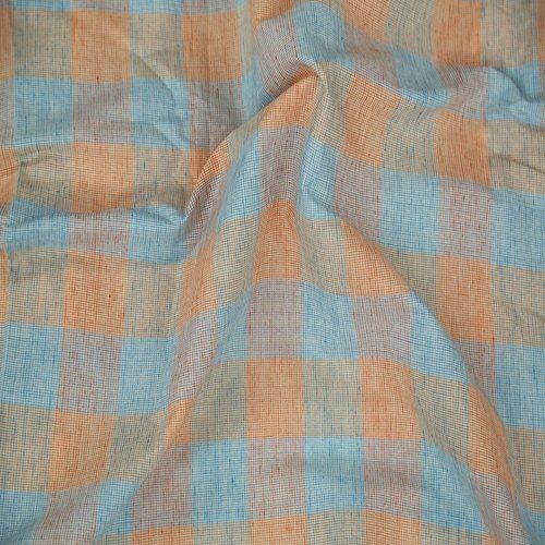 Soft Light Weight Comfortable Skin Friendly Cotton Check Stripes And Check Multicolor Fabric