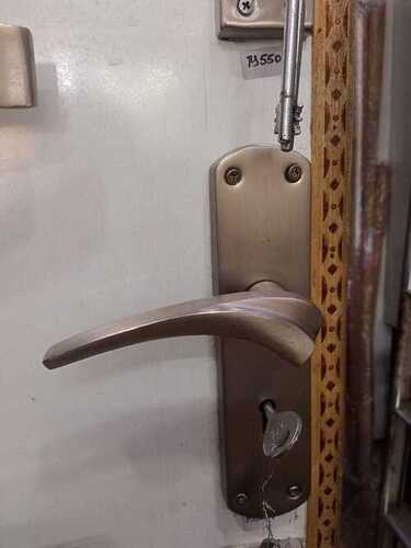 Stainless Steel Door Handle Lock - 2000g Weight, Golden Color | Rust and Corrosion Free, Elegant Design with 2 Keys