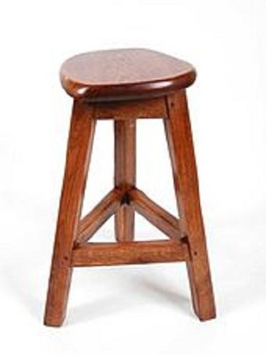 Strong Termite Resistant And Long Durable Plain Dark Brown Wooden Stools