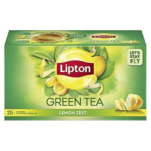  Enjoyment No Artificial Flavours Fresh Lipton Lemon Zest Green Tea Bags, 25 Pieces